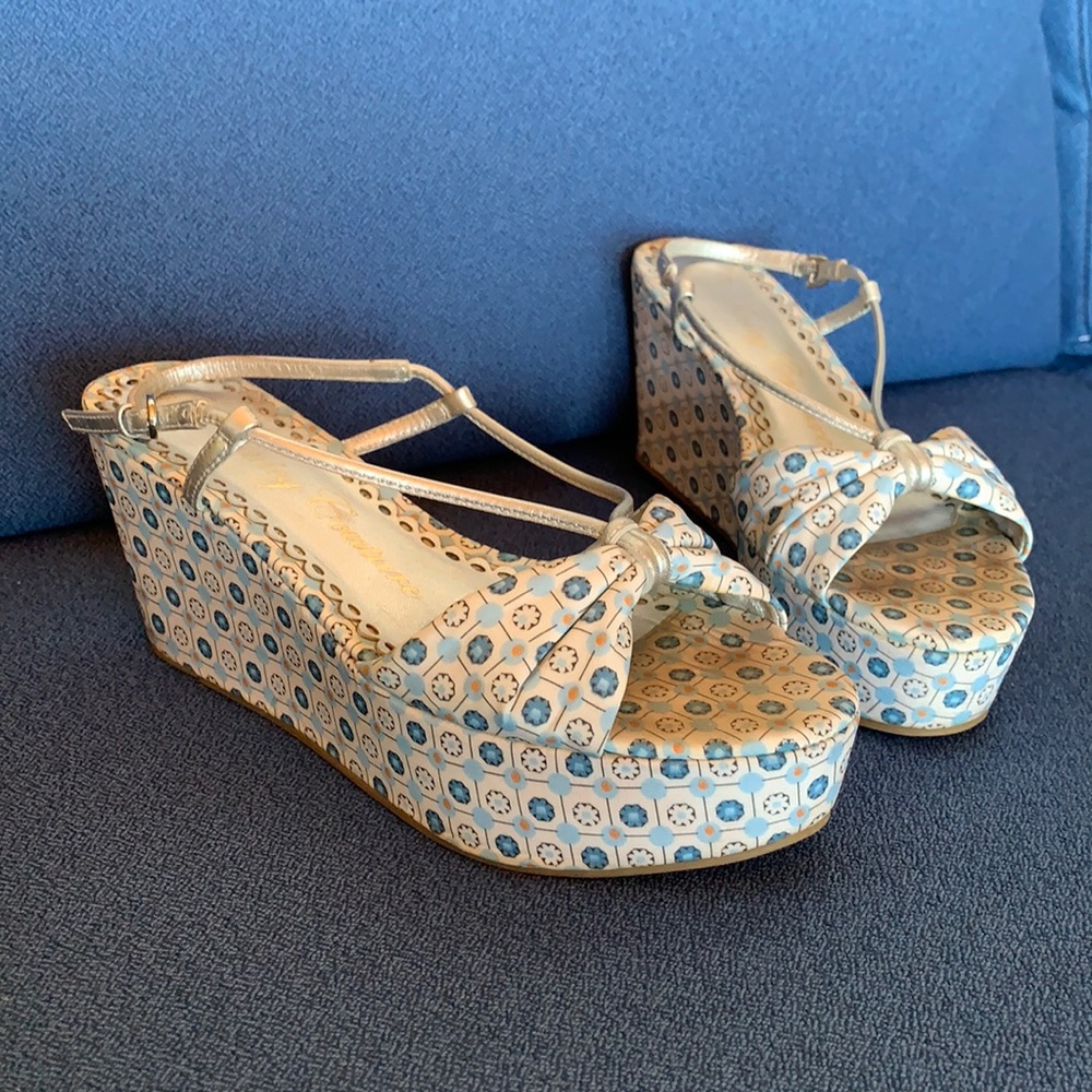 Vintage Juicy Couture Wedge Heel Slingback Shoes